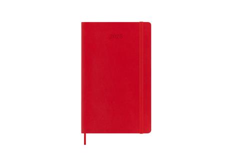 Agenda settimanale Moleskine 2025-26, con spazio per note 12 mesi, Large, Copertina morbida, Rosso scarlatto - Large 13x21