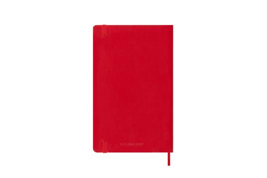 Agenda settimanale Moleskine 2025-26, con spazio per note 12 mesi, Large, Copertina morbida, Rosso scarlatto - Large 13x21 - 6