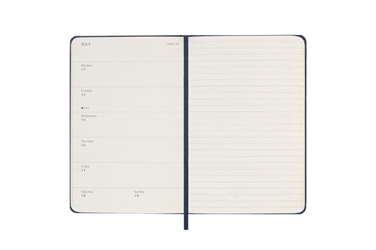 Agenda settimanale Moleskine 2025-26, con spazio per note 12 mesi, Pocket, Copertina rigida, Blu zaffiro - Pocket 9x14 - 3