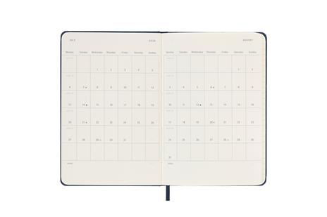 Agenda settimanale Moleskine 2025-26, con spazio per note 12 mesi, Pocket, Copertina rigida, Blu zaffiro - Pocket 9x14 - 4