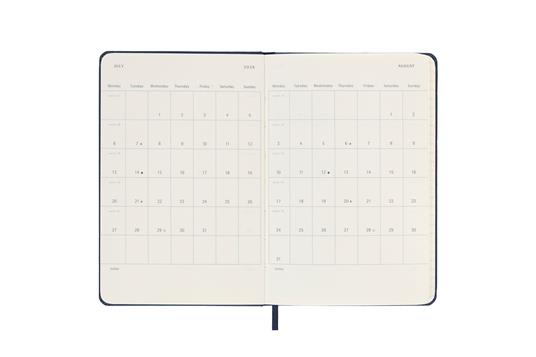 Agenda settimanale Moleskine 2025-26, con spazio per note 12 mesi, Pocket, Copertina rigida, Blu zaffiro - Pocket 9x14 - 4