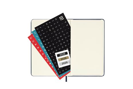 Agenda settimanale Moleskine 2025-26, con spazio per note 12 mesi, Pocket, Copertina rigida, Blu zaffiro - Pocket 9x14 - 5