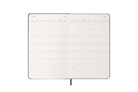 Agenda settimanale Moleskine 2026, orizzontale 12 mesi, Large, Copertina rigida, Nero - Large 13x21 - 4