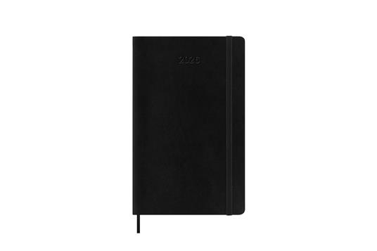 Agenda mensile Moleskine 2025-26, 12 mesi, Large, Copertina morbida, Nero - Large 13x21