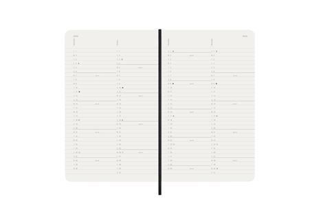 Agenda mensile Moleskine 2025-26, 12 mesi, Large, Copertina morbida, Nero - Large 13x21 - 3