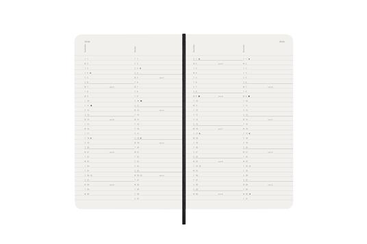 Agenda mensile Moleskine 2025-26, 12 mesi, Large, Copertina morbida, Nero - Large 13x21 - 3