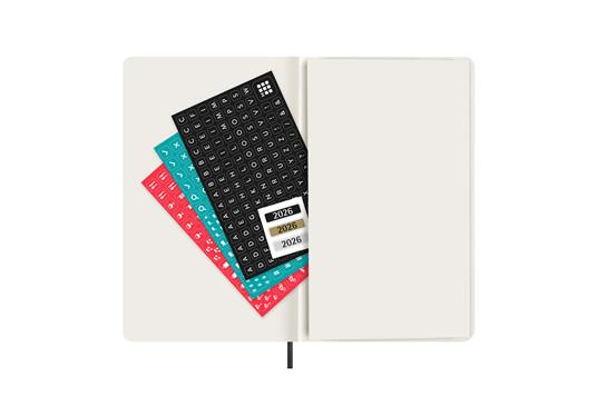 Agenda mensile Moleskine 2025-26, 12 mesi, Large, Copertina morbida, Nero - Large 13x21 - 5