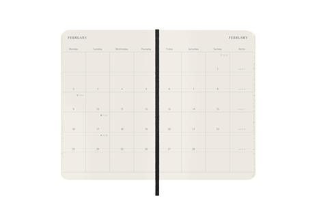 Agenda mensile Moleskine 2026, 12 mesi, Pocket, Copertina morbida, Nero - Pocket 9x14 - 3