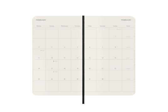 Agenda mensile Moleskine 2026, 12 mesi, Pocket, Copertina morbida, Nero - Pocket 9x14 - 3