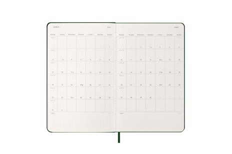Agenda settimanale Moleskine 2025-26, con spazio per note 12 mesi, Large, Copertina rigida, Verde mirto - Large 13x21 - 4