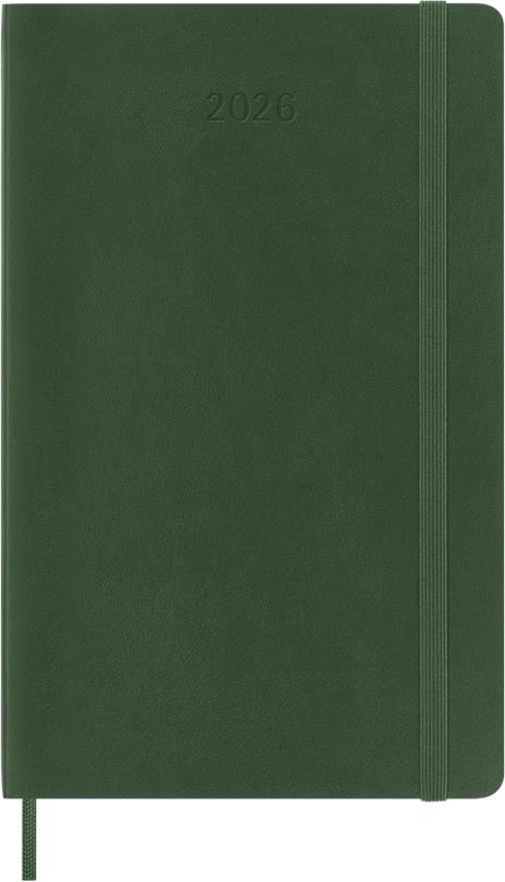 Agenda settimanale Moleskine 2026, con spazio per note 12 mesi, Large, Copertina morbida, Verde mirto - Large 13x21 