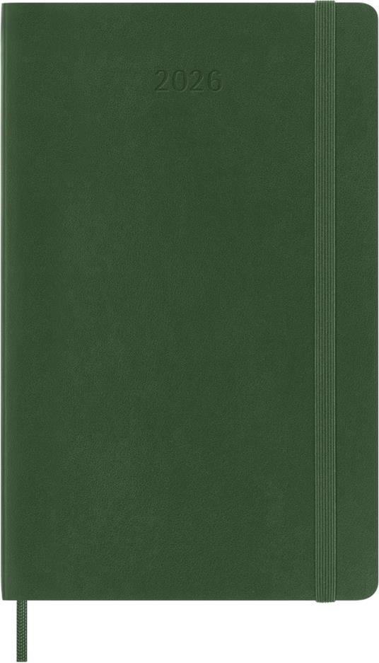 Agenda settimanale Moleskine 2026, con spazio per note 12 mesi, Large, Copertina morbida, Verde mirto - Large 13x21 