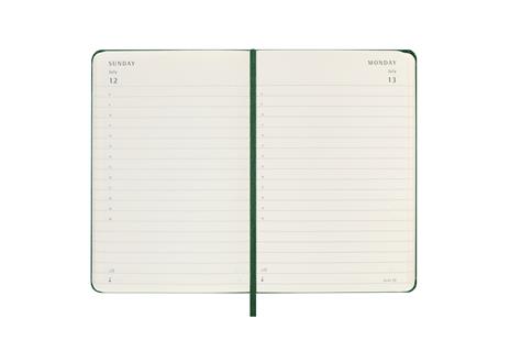 Agenda giornaliera Moleskine 2026, 12 mesi, Pocket, Copertina rigida, Verde mirto - Pocket 9x14 - 3