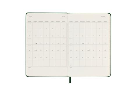 Agenda giornaliera Moleskine 2026, 12 mesi, Pocket, Copertina rigida, Verde mirto - Pocket 9x14 - 4