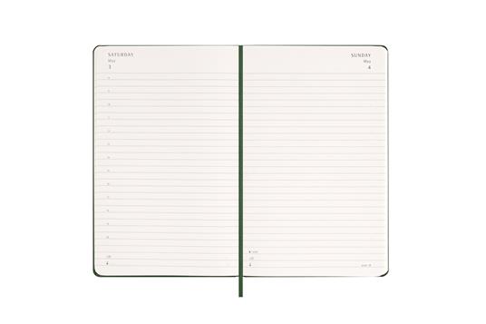 Agenda giornaliera Moleskine 2025-26, 12 mesi, Large, Copertina rigida, Verde mirto - Large 13x21 - 3