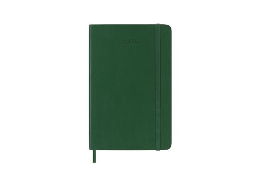 Agenda giornaliera Moleskine 2026, 12 mesi, Pocket, Copertina morbida, Verde mirto - Pocket 9x14