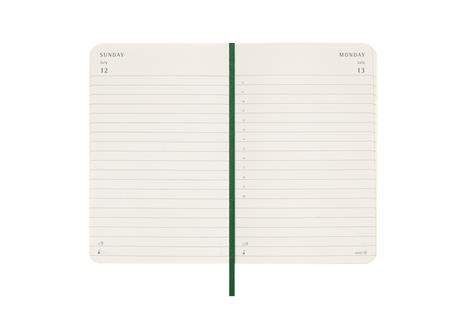 Agenda giornaliera Moleskine 2026, 12 mesi, Pocket, Copertina morbida, Verde mirto - Pocket 9x14 - 3