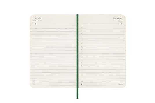 Agenda giornaliera Moleskine 2026, 12 mesi, Pocket, Copertina morbida, Verde mirto - Pocket 9x14 - 3