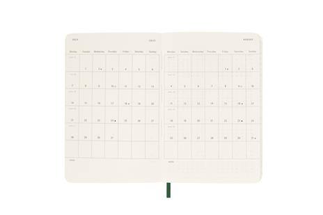 Agenda giornaliera Moleskine 2026, 12 mesi, Pocket, Copertina morbida, Verde mirto - Pocket 9x14 - 4