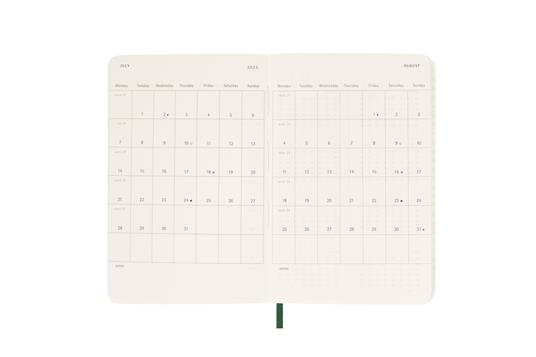 Agenda giornaliera Moleskine 2026, 12 mesi, Pocket, Copertina morbida, Verde mirto - Pocket 9x14 - 4