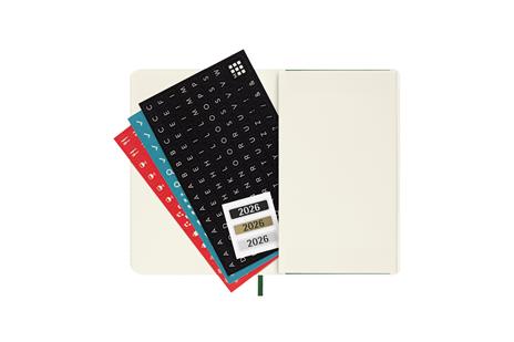 Agenda giornaliera Moleskine 2026, 12 mesi, Pocket, Copertina morbida, Verde mirto - Pocket 9x14 - 5