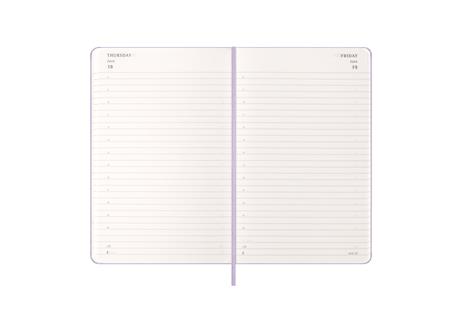 Agenda giornaliera Moleskine 2025-26, 12 mesi, Large, Copertina rigida, Pastel Lilac - Large 13x21 - 3