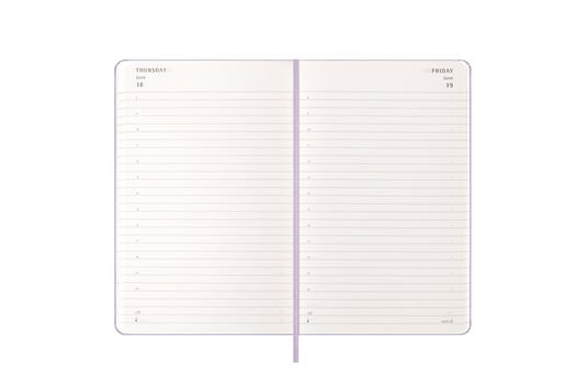 Agenda giornaliera Moleskine 2025-26, 12 mesi, Large, Copertina rigida, Pastel Lilac - Large 13x21 - 3