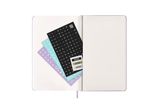Agenda giornaliera Moleskine 2025-26, 12 mesi, Large, Copertina rigida, Pastel Lilac - Large 13x21 - 5
