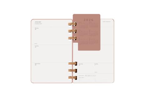 Agenda con rilegatura a spirale 2026 Moleskine. Color nocciola - Large 13x21  - 11