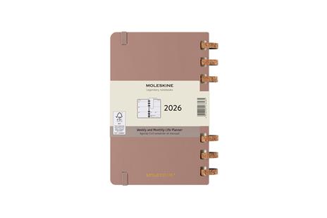 Agenda con rilegatura a spirale 2026 Moleskine. Color nocciola - Large 13x21  - 18