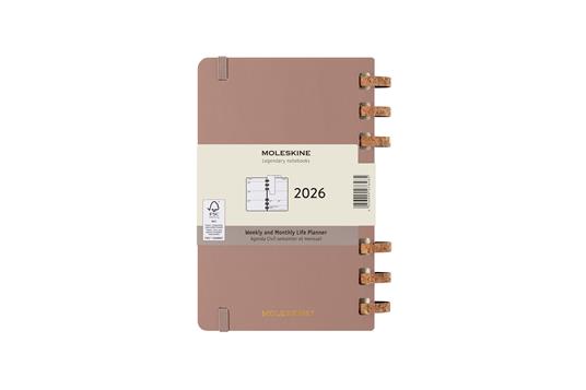 Agenda con rilegatura a spirale 2026 Moleskine. Color nocciola - Large 13x21  - 18