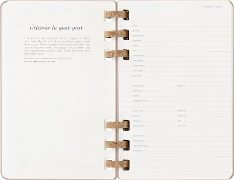 Agenda con rilegatura a spirale 2026 Moleskine. Color nocciola - Large 13x21  - 4