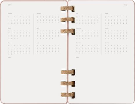Agenda con rilegatura a spirale 2026 Moleskine. Color nocciola - Large 13x21  - 5