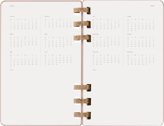 Agenda con rilegatura a spirale 2026 Moleskine. Color nocciola - Large 13x21  - 5