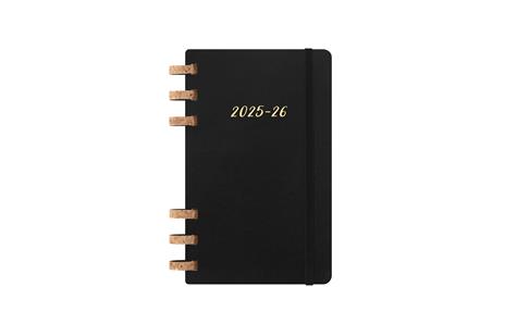 Agenda con rilegatura a spirale 2025-26 Moleskine. Nero - Large 15x21