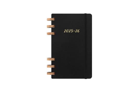 Agenda con rilegatura a spirale 2025-26 Moleskine. Nero - Large 15x21