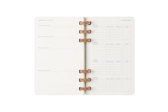 Agenda con rilegatura a spirale 2025-26 Moleskine. Nero - Large 15x21 - 12