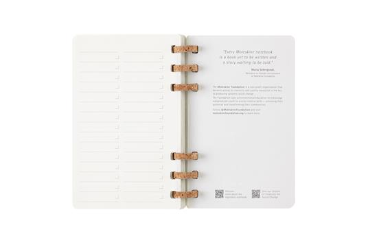 Agenda con rilegatura a spirale 2025-26 Moleskine. Nero - Large 15x21 - 15