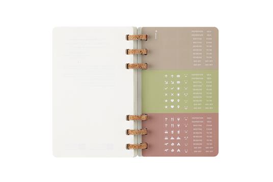 Agenda con rilegatura a spirale 2025-26 Moleskine. Nero - Large 15x21 - 16