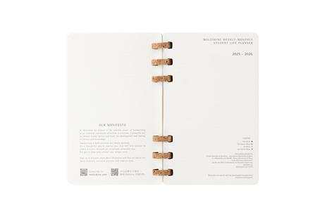 Agenda con rilegatura a spirale 2025-26 Moleskine. Nero - Large 15x21 - 4