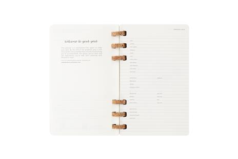 Agenda con rilegatura a spirale 2025-26 Moleskine. Nero - Large 15x21 - 5