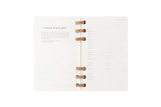 Agenda con rilegatura a spirale 2025-26 Moleskine. Nero - Large 15x21 - 5