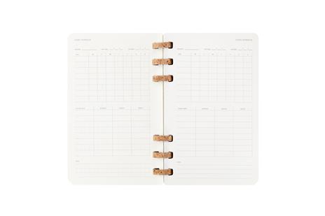 Agenda con rilegatura a spirale 2025-26 Moleskine. Nero - Large 15x21 - 7