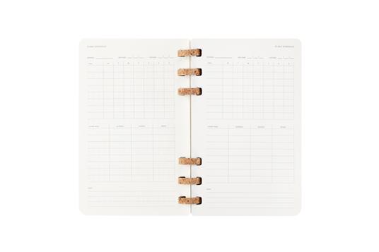 Agenda con rilegatura a spirale 2025-26 Moleskine. Nero - Large 15x21 - 7