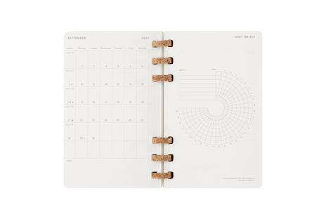 Agenda con rilegatura a spirale 2025-26 Moleskine. Nero - Large 15x21 - 10