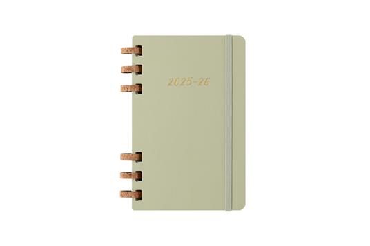Agenda con rilegatura a spirale 2025-26 Moleskine. Verde kiwi - Large 15x21