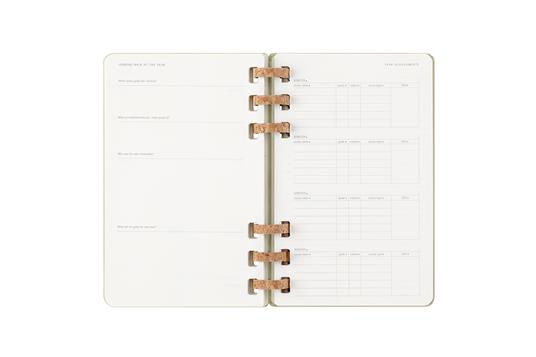 Agenda con rilegatura a spirale 2025-26 Moleskine. Verde kiwi - Large 15x21 - 11