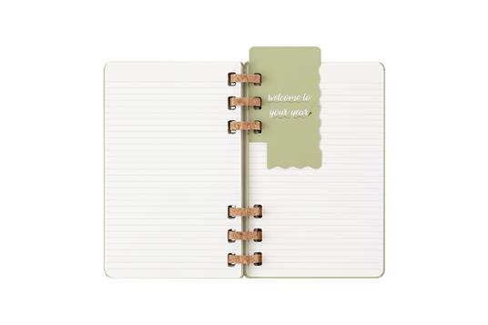 Agenda con rilegatura a spirale 2025-26 Moleskine. Verde kiwi - Large 15x21 - 12
