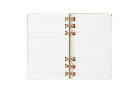 Agenda con rilegatura a spirale 2025-26 Moleskine. Verde kiwi - Large 15x21 - 13