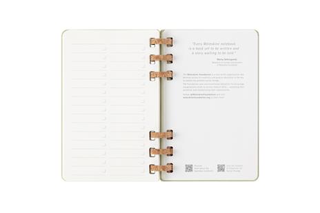 Agenda con rilegatura a spirale 2025-26 Moleskine. Verde kiwi - Large 15x21 - 14